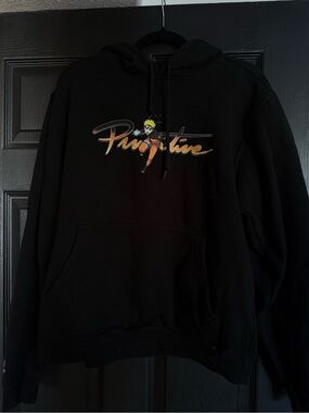 Primitive NARUTO Black Hoodie with Yellow & Orange Graphic